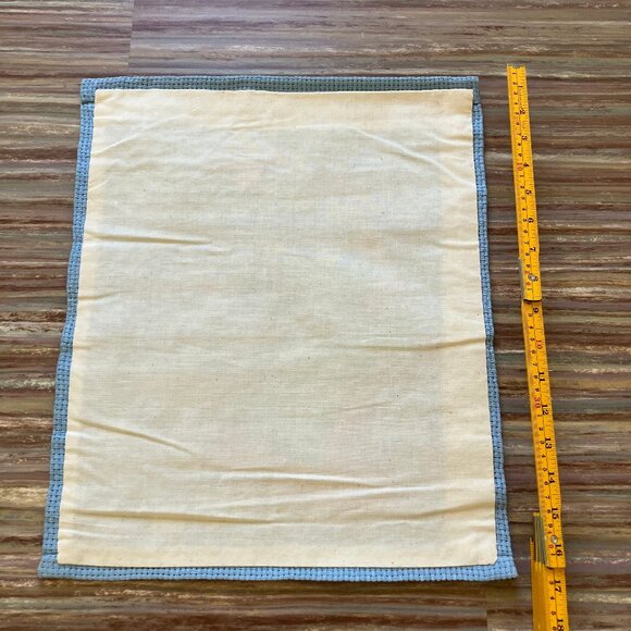 Woman at Spinning Wheel Cross Stitch Embroidery Vintage Completed Wall Hanging - Picture 3 of 4